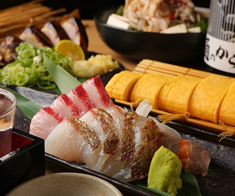 《料理のみ》☆自慢のお造りや揚げ物を楽しめるお手頃プラン☆【は】コース《3時間 2,930円》